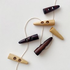 쎄비 삼각 떡볶이 단추, 브라운_40mm (10269), 1개