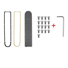 Xiaomi M365 스쿠터 키트 용 배터리 컴 파트먼트 하단 커버 17PCS 나사가있는 실리콘 발 패드 수리, [17] a set
