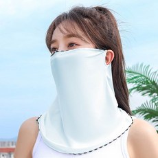 쿨원단 얼굴 가리개 안면마스크 쿨 마스크 여름 등산 자외선차단 얼굴 햇빛가리개 기미커버, 1개