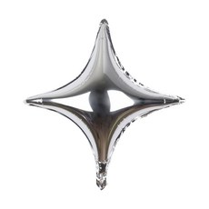 파티짱 사각별 호일 은박 풍선, 사각별 (중) 실버