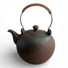 紅芳庭 台灣純陶岩礦蟠龍燒水壺 - 煮水陶壺 茶壺 功夫茶具 泡茶用具, 原陶色, 1個, 1600ml