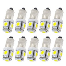 10 조각 E10 24V 12V 램프 6v 손전등 라이트 9v 전구 5SMD 토치 led 3v 6000K LED 3000K 5050, 20) 빨간 - 12v