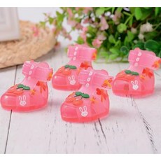 더이버 강아지 반려견 애견 샌들 신발 통기성 발바닥 젤리 보호 미끄럼 방지, 1개, 핑크