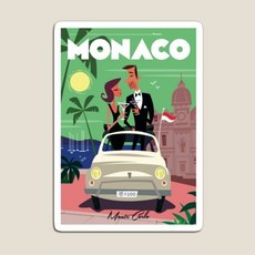 냉장고 자석 기념품 모나코 포스터 장식 토이 귀여운 가족 스티커 마그네틱 홈 홀더, Small