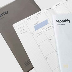 루토 A5 먼슬리 플래너 포켓수첩, 02 블랙