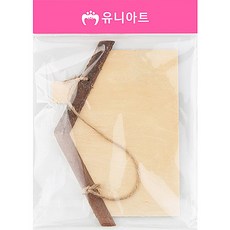 유니아트 집모양 나무걸이, 혼합색상, 3개