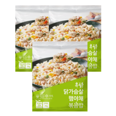 흑닭 햄야채 닭가슴살 볶음밥, 300g, 3개