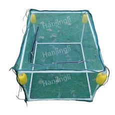 케이지 낚시 바다 살림망 대형 부력망 물고기 양식장 붕어 보관망 그물 통발, B. 뚜껑 있는 90x70x50cm