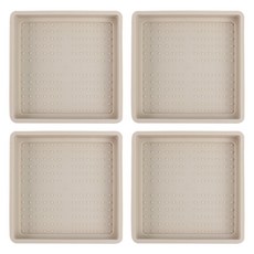 4pcs 런닝머신 경사 라이저 블록 쌓을 수 있는 경사 라이저 체육관 홈 러닝머신 부품과 호환용 미끄럼 방지 조절 가능 램프, 크리미 화이트