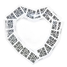 "I love you" 와 "I miss you"QR 코드 타투 스티커 방수 임시 타투 20pcs, FT001