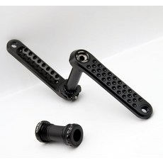 EVOSID 로드 바이크 크랭크셋 160MM165MM170MM 크랭크 암 세트 시티 접이식 3볼트 다이렉트 마운트 크랭크와 호환되는 하단 브래킷 포함, 160MM, Black