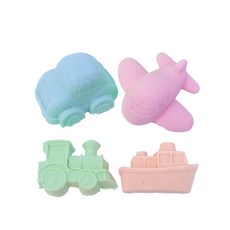 찍기틀 모래놀이 교통수단 탈것 자동차 배 모양틀 4p-, 공룡 6종