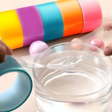 야광 실리콘 테이프 볼 만들기 세트 무지개 컬러 매직 점착 테이프 DIY 촉감놀이 스트레스볼 만들기, 신광 야광테이프공 폭48x20m-소1p, 1개