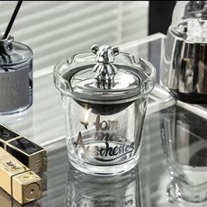 精品上新 ins風 高顏值便攜創意牙籤筒收納棉籤筒棉籤罐防塵帶蓋小紅書同款 上新, 小熊菸灰缸A, 1個