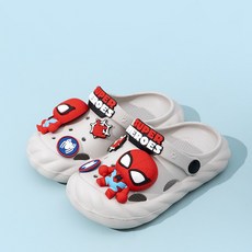 스파이더맨 키즈 슬리퍼 미끄럼 방지 실내외 아기 슬리퍼 여름 캐릭터 남아동굴화