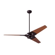 摩登扇 歐美各大媒體報導 Torsion拓森 52吋 三葉吊扇 無燈款 咖啡黑, 胡桃木葉片