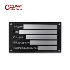 조선소 알루미늄 ID 태그 빈 날짜 플레이트 모델 섀시 번호 용량 부품 캠핑 95x55mm, X-2.1.Blank, 1개