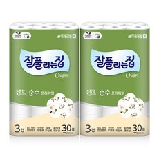잘풀리는집 순수프리미엄 화장지 30M 30롤 2팩, 2개