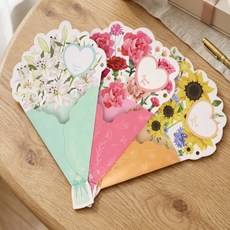 이쁜 꽃다발 축하카드 10P 꽃다발메세지카드, 백합