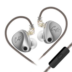 Keephifi KZ Castor HIFI 유선 인이어 이어폰 IEM 조절식 음악 이어폰, 마이크, 슬리버