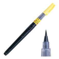 [제이제이오피스] 쿠레타케 붓펜 브러쉬 펜 캘리그라피 (24호 극세), 검정, 1개