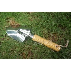 園藝城堡 不銹鋼木柄大鏟 木柄花鏟 園藝工具 鏟子, 1個