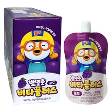 뽀로로 비타플러스 포도 100ml x 10개입/비타민C 자일리톨 함유, 10개입