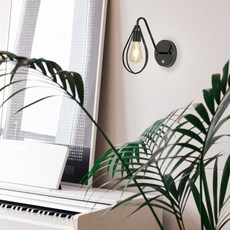 모던 1등 벽등 직부 주방 거실 다용도 포인트 벽부등+노드커머스Shop, 흑니켈-2.5W 눈꽃 노란빛