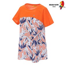 (여성)깃털ST패턴반팔티셔츠_MKW2TR01