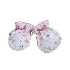 Vivibaby【台灣現貨 2色 MIT】動物樂園精梳棉超柔紗布手套 嬰兒手套 保暖防護 手套 BABY衣服