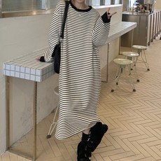 수엠더블유 수맘 수엠W 임부 임산부 스트라이프 기모 원피스 W15 단플렉스OPS