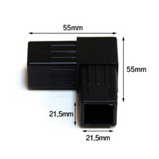 아이베란다 25각파이프용 플라스틱 연결부속 소켓, 02_L자소켓[2A], 1개