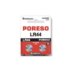 [일반우편배송] 포레소셀 PORESO LR44 알카라인 1.5V 버튼셀 배터리, 1개, 2개입