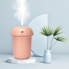 버섯가습기 아이디어 USB플러그 LED야등 가정용공기청정기 스프레이 가습기, 단일사이즈, X5 핑크