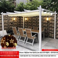 루프탑 시스템파고라 마당 정원 안뜰 원두막 캐노핑 3x3 그레이 포도걸이 (8cm), 두꺼운 10cm 3x4 H2 . 2m B