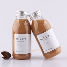 PET 밀크티 페트병 더치병 은색캡, 1개, 300ml