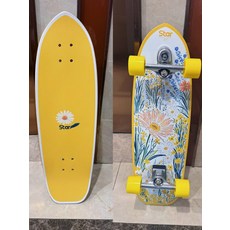 32吋專業免蹬陸地衝浪板 滑板刷街初學者練習板, 如圖所示, 1個