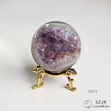 石至晶日 夢幻紫水晶天然瑪瑙開口笑瑪瑙球 OM24 天然瑪瑙 開口笑水晶球, 1個