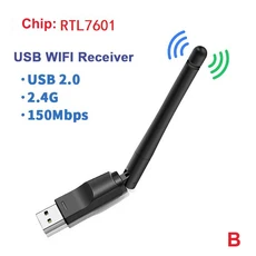 MT7601 미니 USB WiFi 어댑터 150Mbps 무선 네트워크 카드 RTL8188 수신기 PC 데스크탑 노트북 2.4GHz, 02 MT7601 Chip