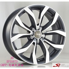 FK鋁圈 18吋 5/100 A6 鐵灰車面 鋁合金 輕量化 提升操控 適用多款車型, 1個