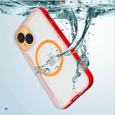 아이폰 방수케이스 맥세이프 호환, 오렌지, 15프로맥스, 1개