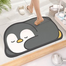 룰루홈 규조토 캐릭터 발매트, 펭귄, 1개