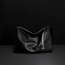 熱賣 大容量斜挎包 健身包 軟皮斜挎包 時尚單肩包 高級側背包 質感男士簡約潮流單肩包簡約潮流男包 ECGY, 黑色