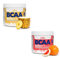 [1+1] 올라 BCAA 6000 맛있는 아미노산 보충제, 자몽파인애플, 2개, 250g