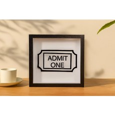 티켓 보관함 야구티켓 15cm 하얀색 투명 홀더 수집 액자, 스퀘어 [27.5x27.5cm], 1매, 블랙 [텍스트 버전]