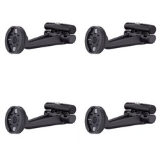 새들 지지대 미끄럼 방지 자전거 미등 레일 마운트 충격 방지 가민 바리아 레이더 액션 카메라용, 4) 4PCS, 없음