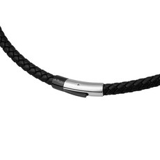 【海夫健康生活館】恩悠數位 NU 愛琴海項圈-11 鋼黑牛皮 51cm(9HPN02111S1), 1個