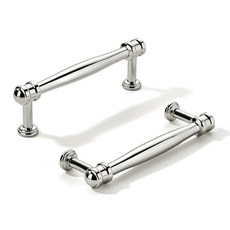 Khtumeware 1팩 305mm(12인치) 구멍 중앙 가전제품 손잡이 생생한 광택 니켈 캐비닛 손잡이 견고하고 튼튼한 전통 주방 캐비닛 핸들 캐비닛 하드웨어 드레싱 테이, 3-3/4inch(96mm) hole center, 2, Vibrant Polished Nickel