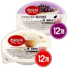 CJ 백미 210g x 12p + 흑미 210g x 12p, 1세트
