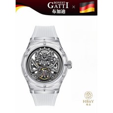 BONEST GATTI 布加迪系列 男士全自動機械錶 商務鏤空透底夜光手錶【在台現貨】